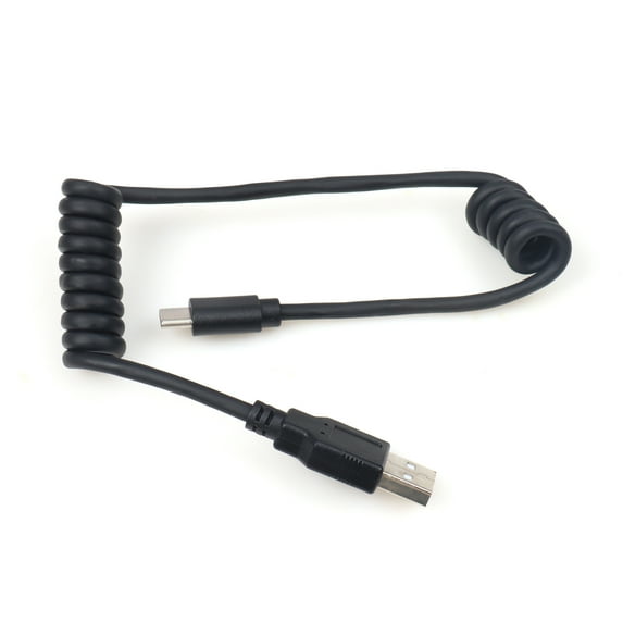 USB 2.0 Male to DC35135 Connector Charge Extension Charging Cable Coiled Wire in Two Segments