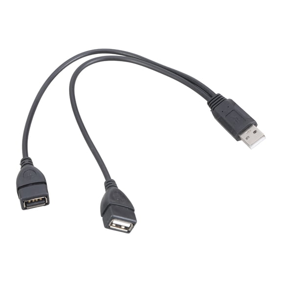 USB 2.0 Male to Double USB Female Y Splitter Cable Power Cord for Laptop Tablet Smartphones Data Transfer and Power