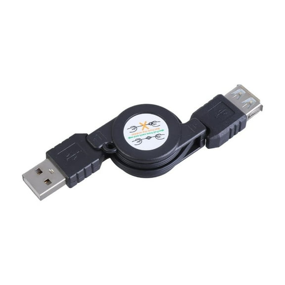 USB 2.0 Male to Female Retractables Cable 480Mbps Data Sync Extension Cable for Efficient Data Transfer
