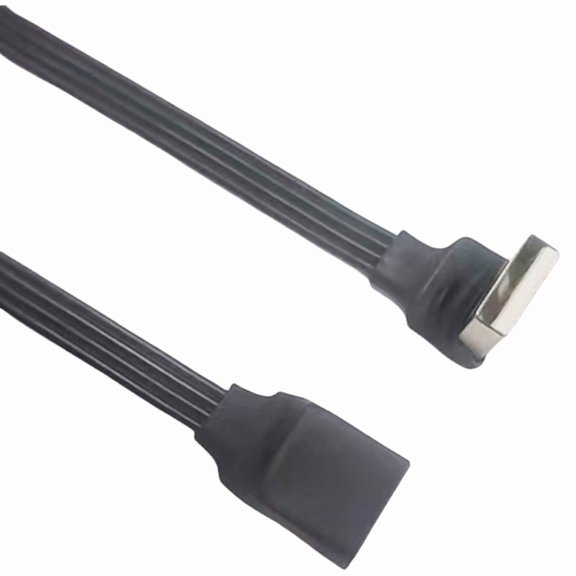 USB 2.0 Male to Female Short Cable 90Degree Angled for Efficient Charging and Data Transmission in Tight Space