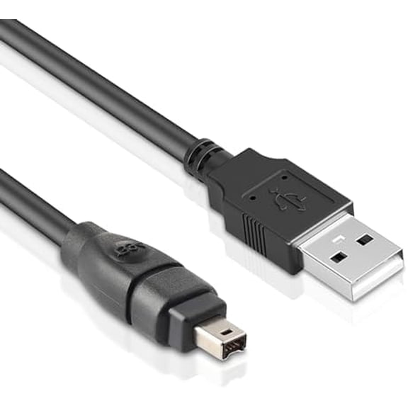 USB 2.0 Male to IEEE 1394 4Pin Male Adapter Convertor Cable Cord | Firewire To Usb For DCR-TRV75E DV,6FT
