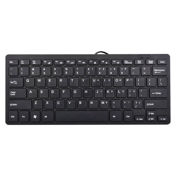 USB 2.0 Mini Multimedia Wired Keyboard, 78 Keys for Notebook PC