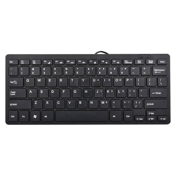 USB 2.0 Mini Multimedia Wired Keyboard, 78 Keys for Notebook PC