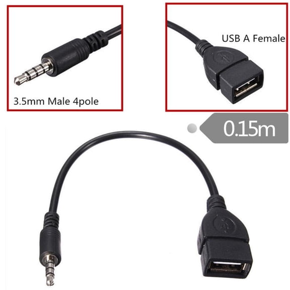 USB 2.0 OTG To Jack 3.5 AUX Audio Converter Adapter Male To Female Aux Cables For Car MP3 Speaker Disk USB Flash Drive 0.2m