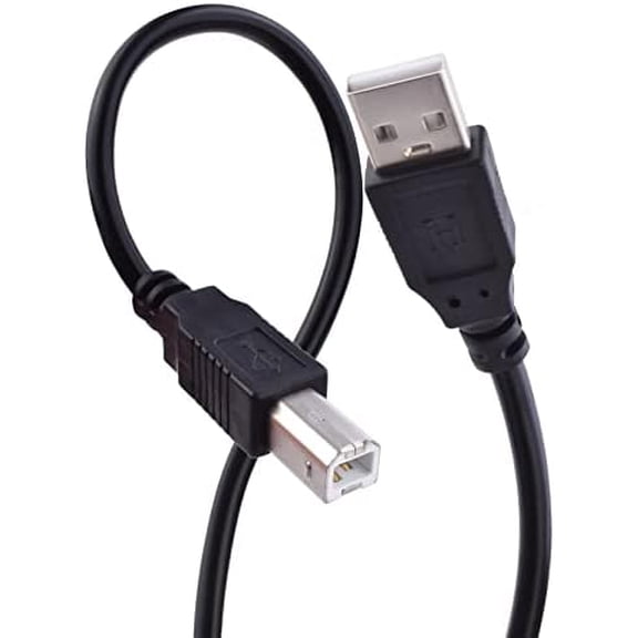 USB 2.0 Printer Cable Type A to B, 3.3ft Scanner Cord Compatible with HP, Canon, Epson, Dell, Lexmark, Xerox Printers, Fax Machines and All-in-One Devices