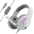thumbnail image 1 of MARVO H8618 USB 2.0 RGB Gaming Headphones - Fabric Headband & Earpads, 50mm Speakers, Omnidirectional Mic, in-Line Control, 6.56ft Braided Cable for PC Gamers/Online Competitive Gaming/Desktop Setup, 1 of 7