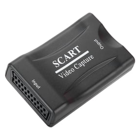 USB 2.0 SCART Video Capture Card Audio Video Grabber Adapter Box for Old VHS VCR TV to Digital ISO Windows 10 8 7 Professional Live Game Streaming Device