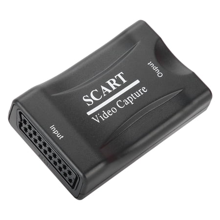 USB 2.0 SCART Video Capture Card Audio Video Grabber Adapter Box for Old VHS VCR TV to Digital ISO Windows 10 8 7 Professional Live Game Streaming Device