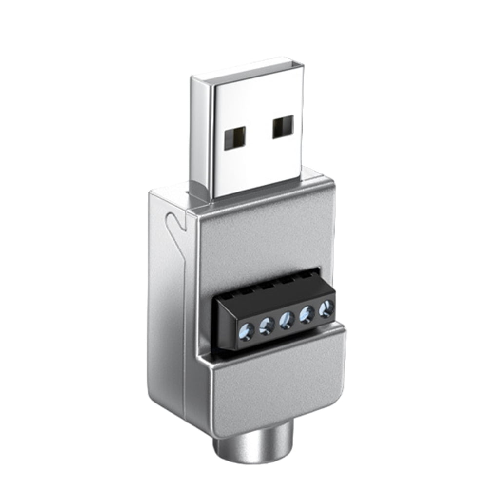 MH USB Connector, USB 2.0 Type A USB Turn Terminal, Avoid Welding Plugs Adapter Connector Jack 4 Pin 4 Pin Screw Terminal Plug I.40263988