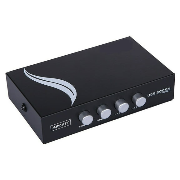 USB 2.0 Selector Switch 4 Port for 4 PC Share 1 USB Device for Printer Mouse