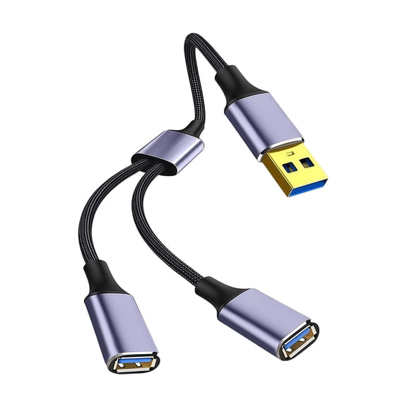 USB 2.0 Splitter Cable 1 Male to 2/3 Female Port Extender for Computer Laptop Tablet