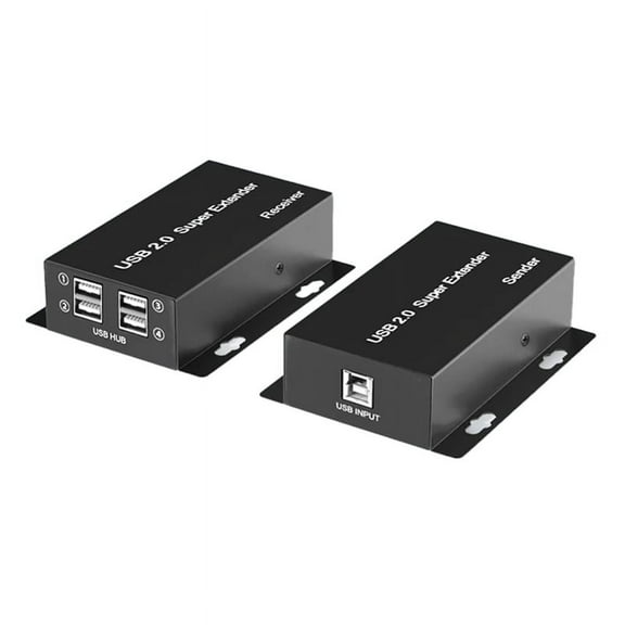 USB 2.0 Super Extender 50M Prolong over CAT6 Cable 4 Port USB HUB Extension for Webcam Camera Printer U Disc US PLUG