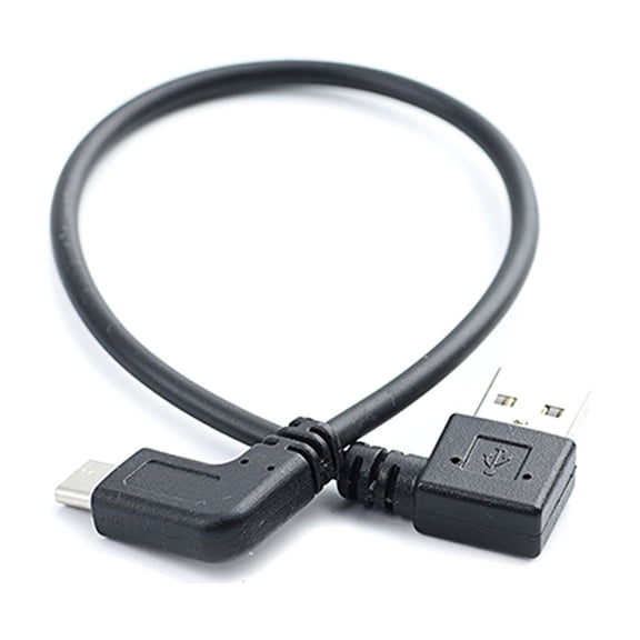 USB 2.0 To USB C 90 Degree Charging Cord Suitable For Smartphones Tablets Gaming Device External Drive