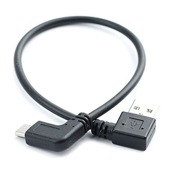 USB 2.0 To USB C 90 Degree Charging Cord Suitable For Universal Use On Smartphones Tablets Gaming Device External Drive