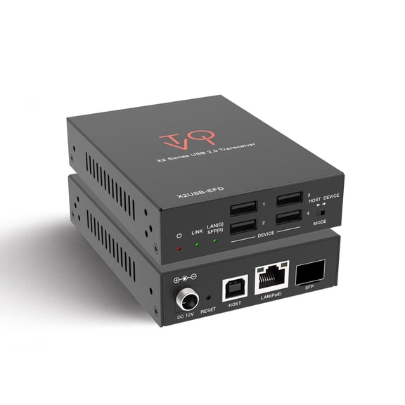 USB 2.0 Transceiver with Ethernet and Fiber Support (X2USB-EFD)