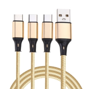 USB A to C Splitter Cable, USB A 2.0 to 3 USB Type C Charing Cable Wire Cord for Phone Tablet Pad