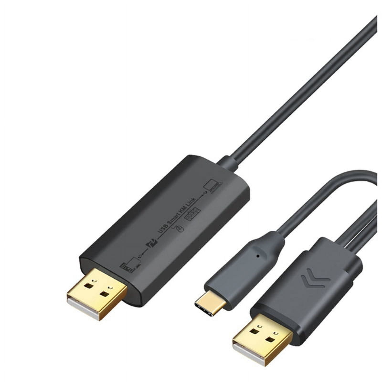 USB 2.0+Type-C PC to PC Data Transfer Cable Sync Files Share Keyboard ...