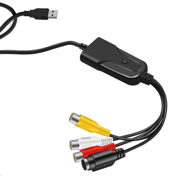 USB 2.0 Video Capture Card AV Digital to USB Converter Portable Adapter ...