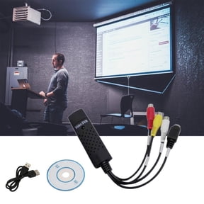 USB 2.0 Video Capture Card, RCA to USB Converter for VHS to Digital, Audio Video Grabber for Windows and PC