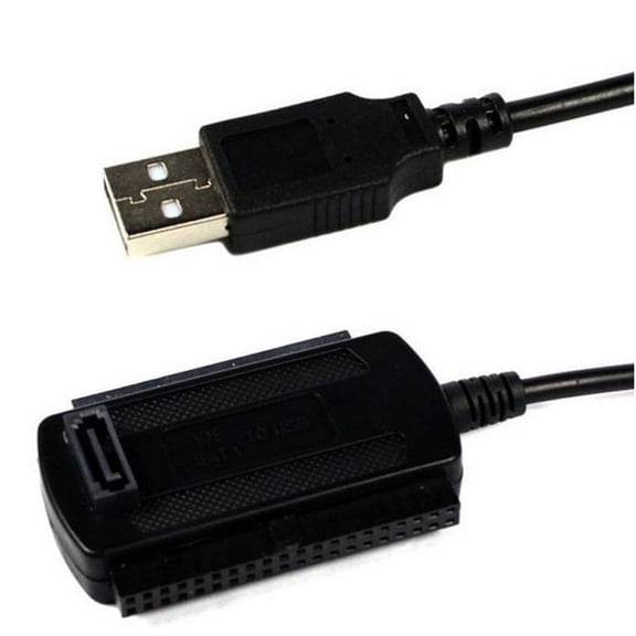 USB 2.0 to IDE SATA Adapter, Universal Hard Drive Converter Cable for 2.5 3.5 Inch HDD SSD, Data Transfer Tool for PC Laptop Recovery, 1PCS