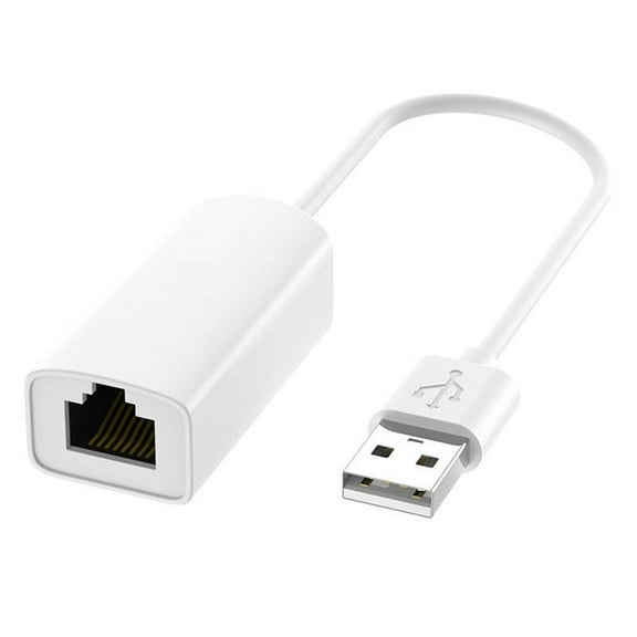 USB 2.0 to RJ45 Network Card 10/100Mbps USB Lan RJ45 Network Card USB to Ethernet Adapter for PC Laptop Win 7 8 10 White