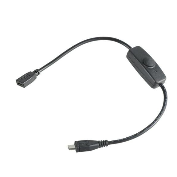 USB 2.0 to Small USB Extension Cord with Power Control Button for Efficient Charging of Smartphones and Tablets