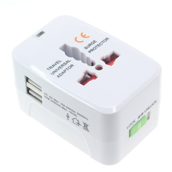 USB 2-Port International Charger for HMD Barbie - Travel Adapter Plug Converter AC Power World Adaptor for HMD Barbie