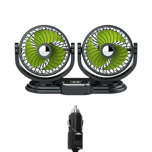 USB 24V for Head Fan Personal Portable Cooling Fan with 360 Rotation Adjustable for Traveling with 2 USB Port
