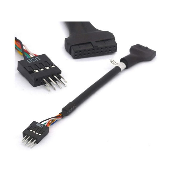 USB 3.0 to 2.0 Adapter Header Cable Converter USB3.0 19 Pin Female to USB2.0 9 Pin Male convertor motherboard from Intel ASUS Gigabyte MSI Ports(19Pin Female To 9Pin Male)