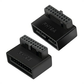 USB 3.0 90 Degree Motherboard Adapter 19 Pin/20 Pin Extension Adapter Right Angle Socket for Desktop Motherboard