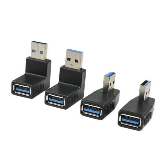 USB 3.0 A Male To Female Extension Cable 90 Degree Right Angle Adaptor Plug,