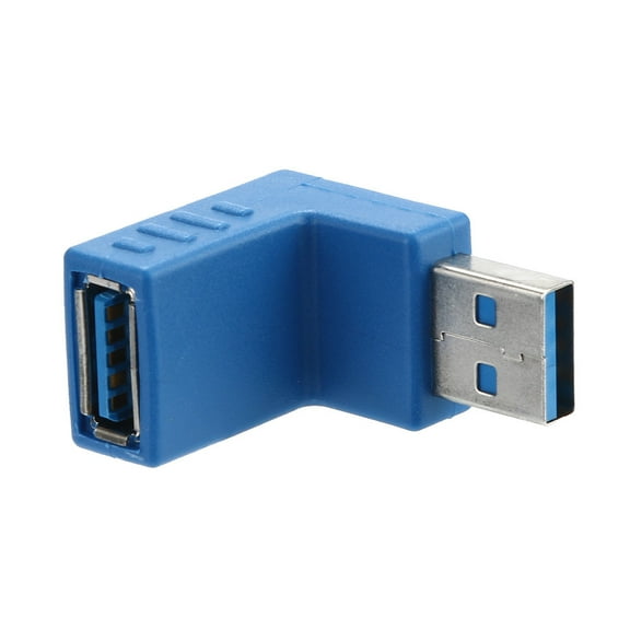 USB 3.0 A Male to Female 90 Degree Adapter, Fully Molded Durable Extension Cable Plug 4 Types Optional