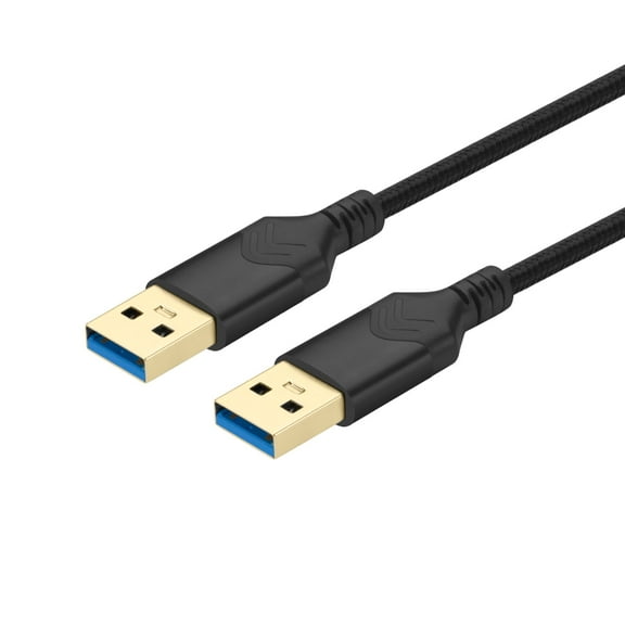 USB 3.0 A Male to Male Cable 2FT, ROFAY USB 3.0 A Male Cable for Hard Drive,Laptop,DVD Player,TV,USB 3.0 Hub and More, Black