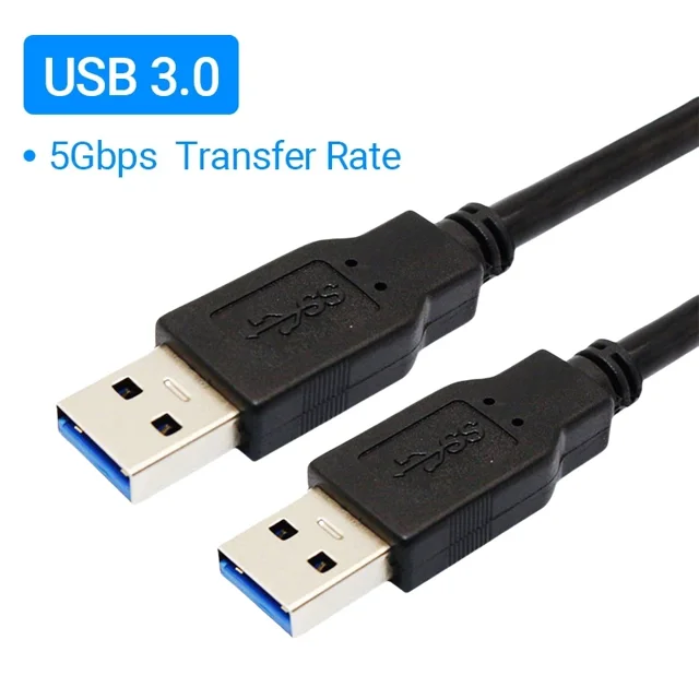 USB 3.0 A to A Male Extension Cable Double End USB Cord For Hard Drive