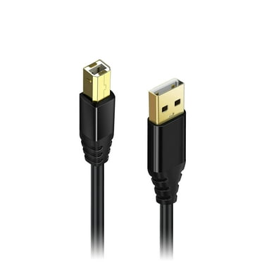 USB 3.0 A to B Cable Male to Male | High-Speed Data Transfer Cord for PC, Laptop, Printer, Scanner, and External Hard Drive - 1.5 FT