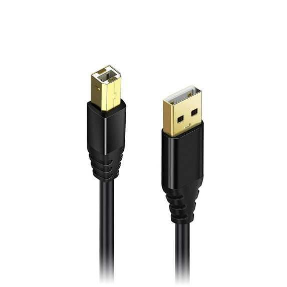 USB 3.0 A to B Cable Male to Male | SuperSpeed USB Cable for High-Performance Data Transfer, Printer, Laptop, and Hard Drives - 3 FT