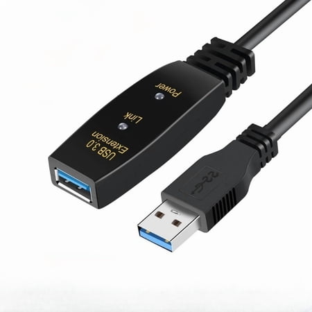 USB 3.0 Active Extension Cable with Signal Booster, USB 3.0 Repeater, 5Gbps High-Speed Data Extension Cable