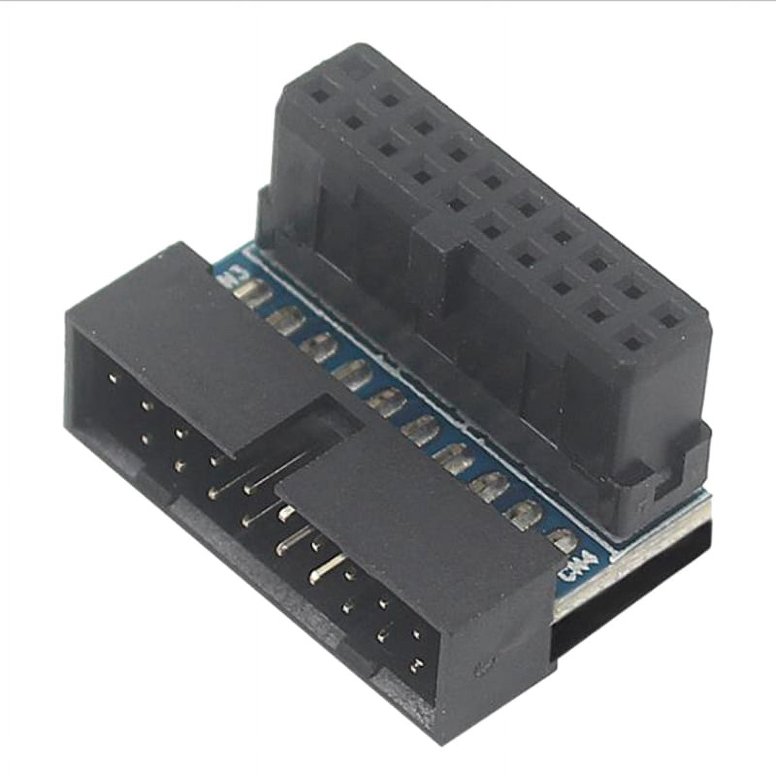 Usb 3 0 Adapter Black Usb 3 0 20pin Male To Female L Turn Right Angle Motherboard Down Angled