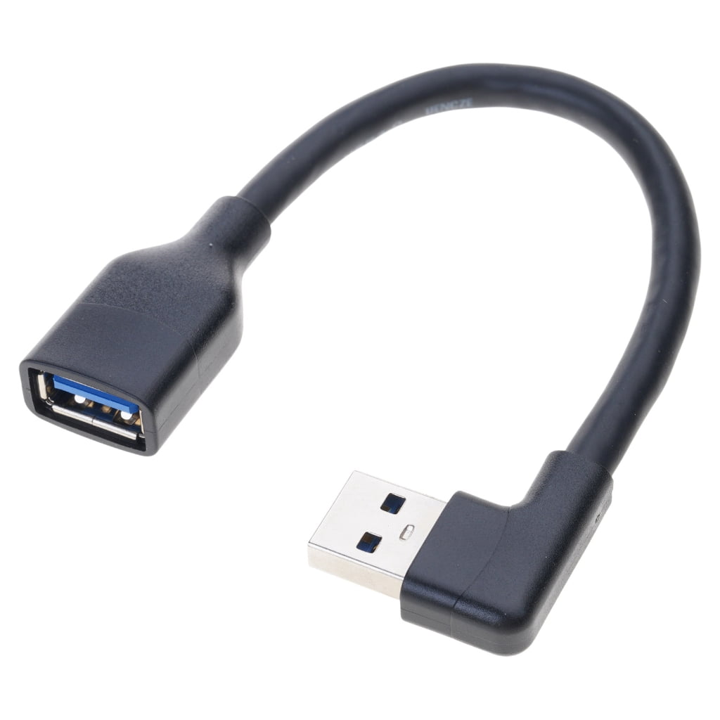 USB 3.0 Adapter Cable wIRE Right Angle Male to Straight Head Female ...