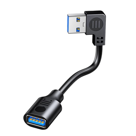 USB 3.0 Angled Male to Female Adapter Cable Compact Design Fast Speed Transfer