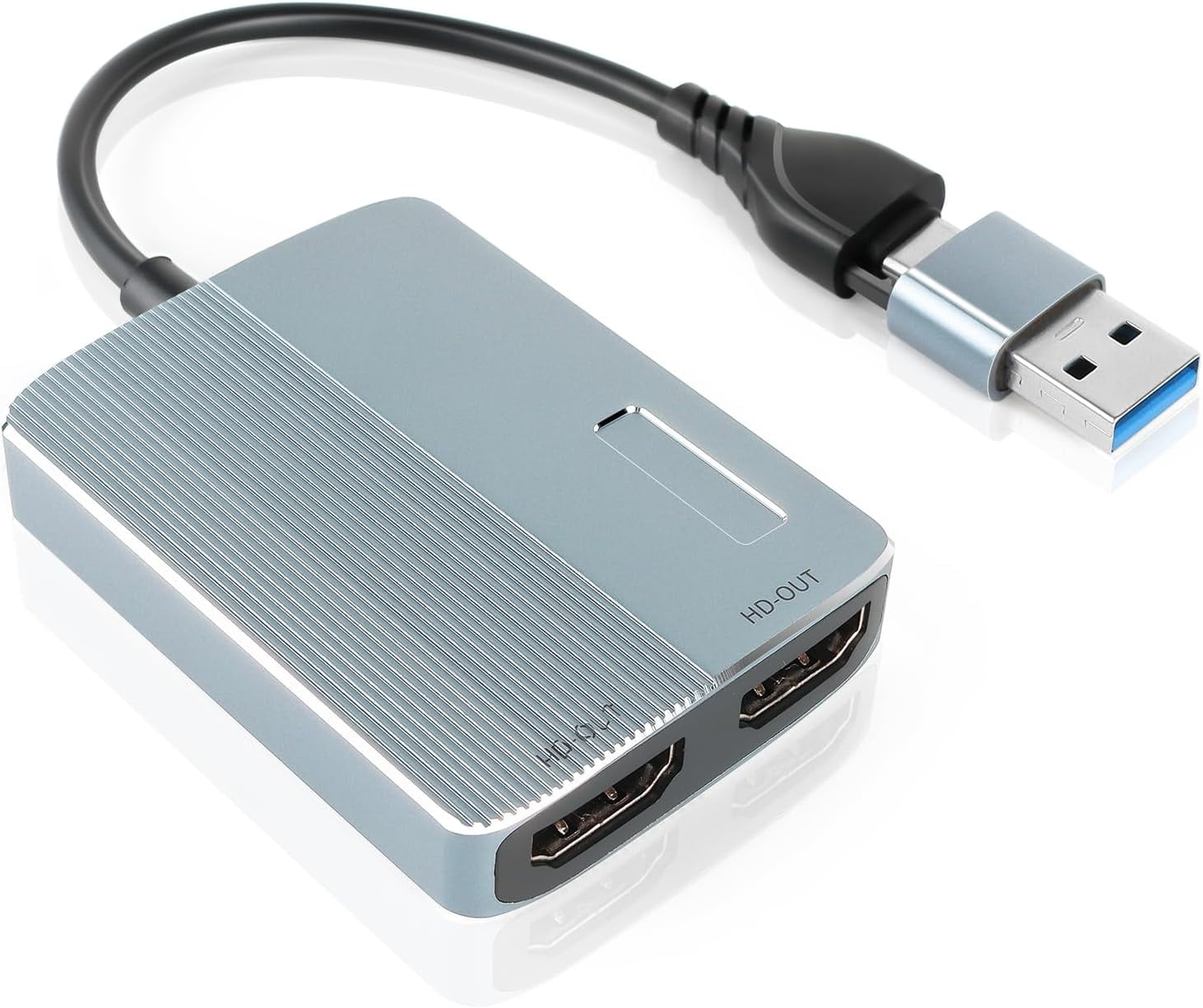 USB 3.0 or USB C to HDMI Adapter for Dual Monitors, 1080p60Hz HDMI