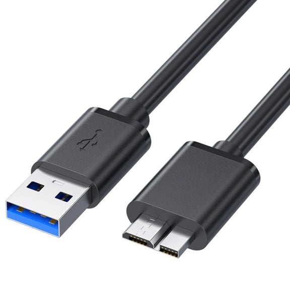 USB 3.0 Cable 1ft Micro B to A, High Speed 5Gbps Data Transfer Cord for External Hard Drive Smartphone