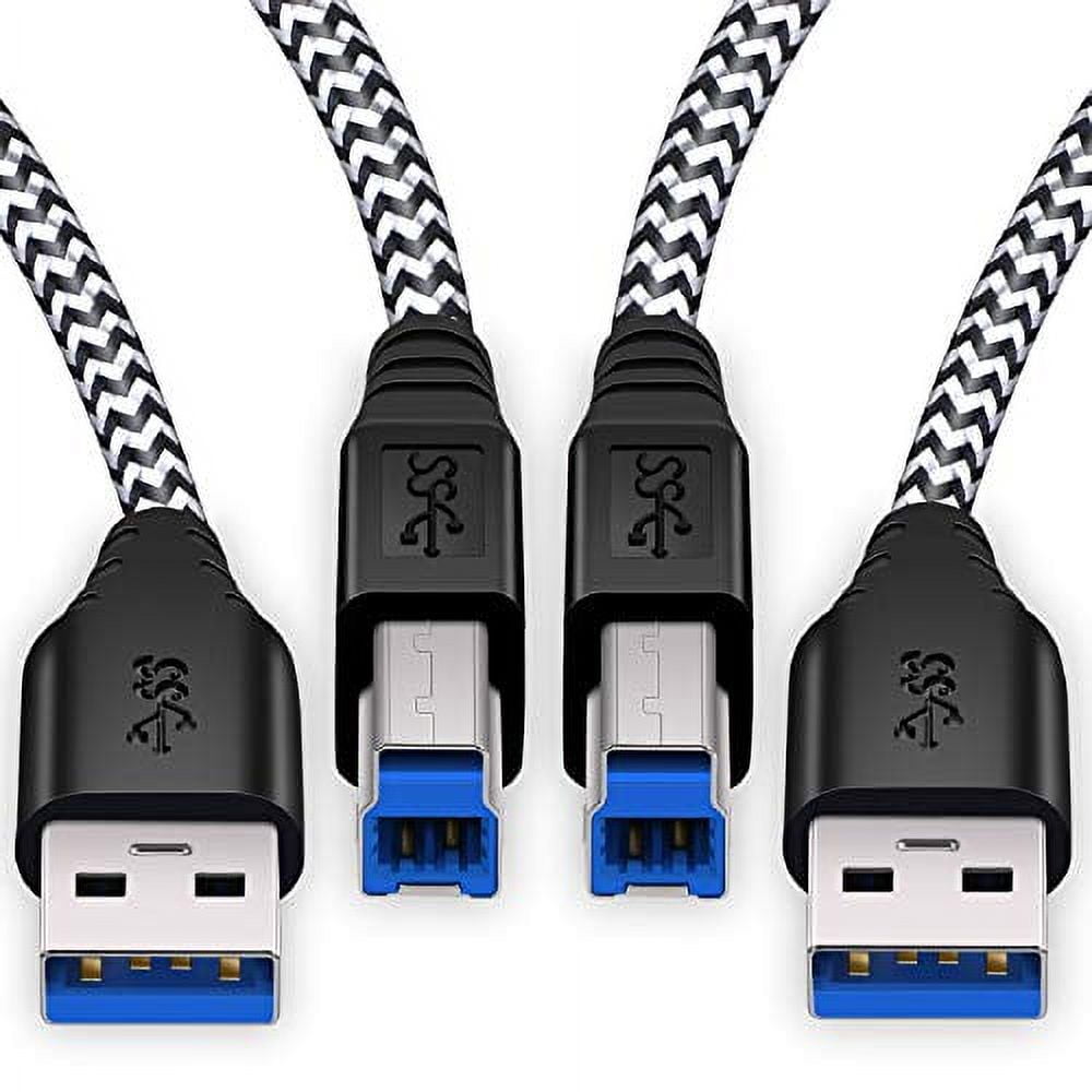 Besgoods USB 3.0 Cable Male to Male, 2-Pack Braided 6ft USB to USB Cable  Type A Male Double End USB Cord Compatible Hard Drive Enclosures, DVD  Player