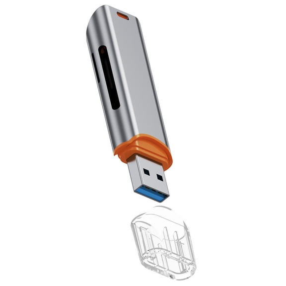 USB 3.0 Card Reader Alloy High Speed Transmission with Double Card Slot Design for Smartphones and Laptops