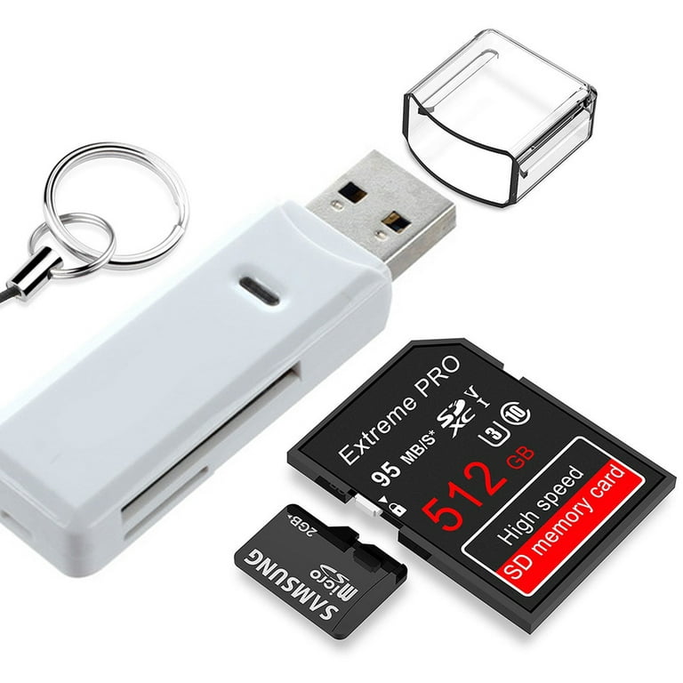AUPERTO USB Card Reader 3.0, All-in-One Design, High Speed Transfer Up To  5Gbps, for SD, SDHC, SDXC, MicroSD, MicroSDHC, MicroSDXC WHITE
