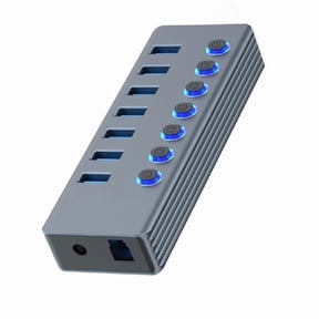 USB 3.0 Data Hub 7 Port With LED Indicators for Fast Data Sync Across Devices