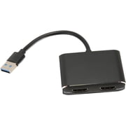 USB 3.0 To Dual HD Adapter, External Video Graphics Card HD Dual Monitor Display Adapter 1920x1080P 5Gbps USB C Splitter 2 Monitor Extended Display for PC Laptop