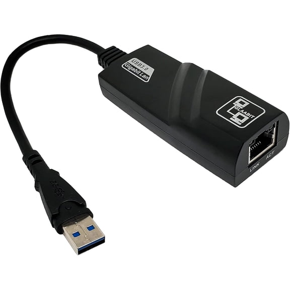 USB 3.0 Ethernet Adapter, 100Mbps Plug and Play Network Card, RJ45 Wired LAN Adapter for Laptop, PC, No Driver Needed