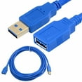 thumbnail image 1 of USB 3.0 Extension Cable 5FT, USB A Male to Female Cord Extender Durable Braided High Data Transfer Compatible with Printer, USB Keyboard, Flash/Hard Drive, Blue, 1 of 5