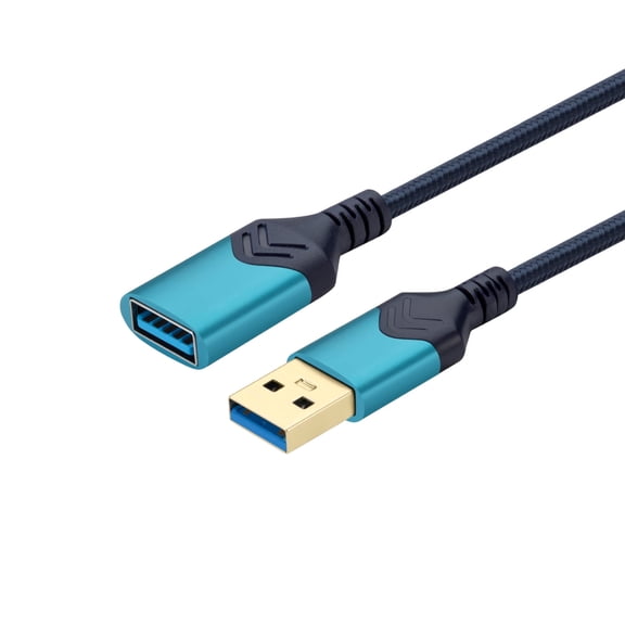 ROFAY USB 3.0 5' USB A Male to USB A Female Cable, Blue